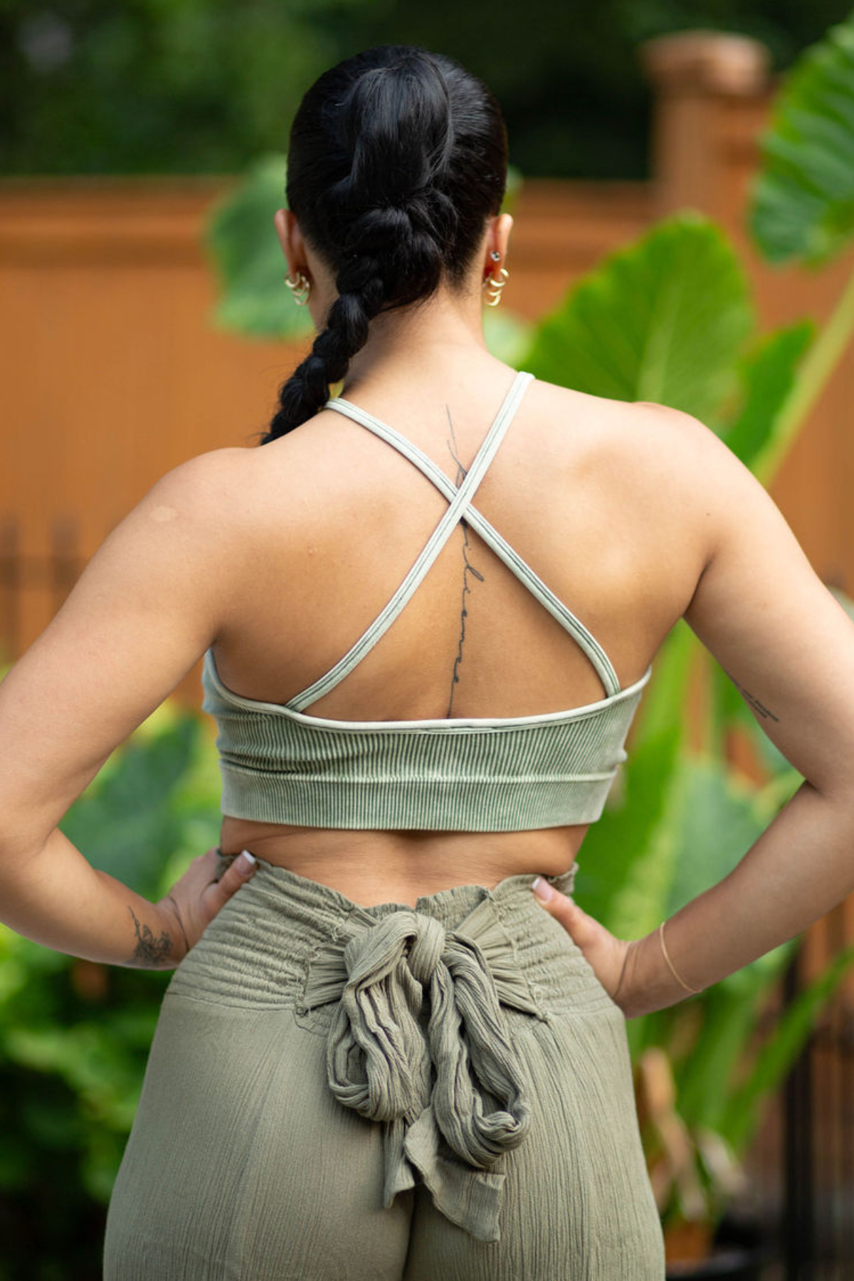 Green Citrine Criss Cross Bralette