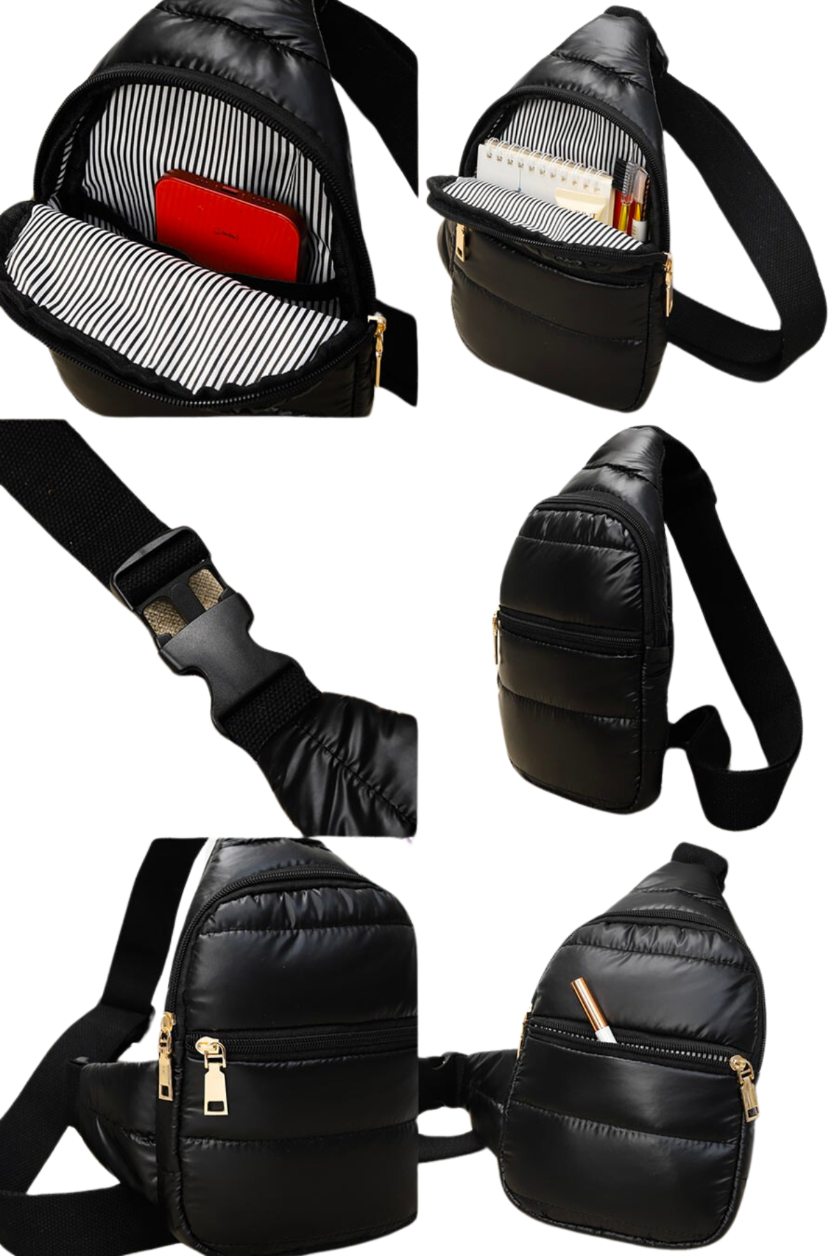 Solid Puffer Mini Sling Bag