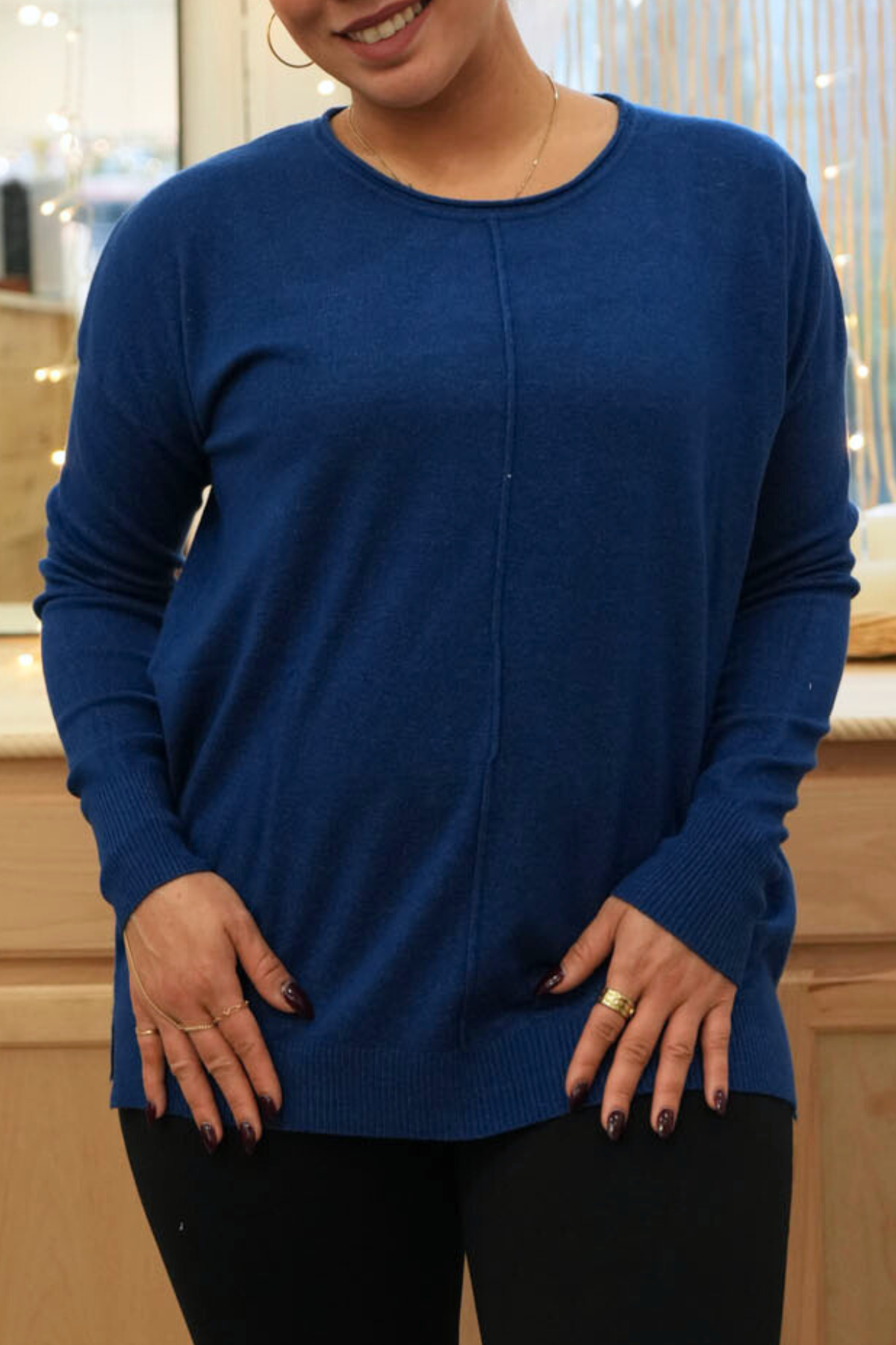 Viscose Front Seam Long Sleeve