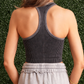 Washed Racerback Crop Top