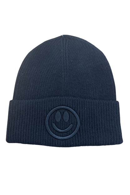 Monotone Smiley Face Beanie