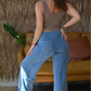 Wide Leg Denim Bottoms