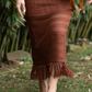 Terra Cotta Crochet Maxi Dress