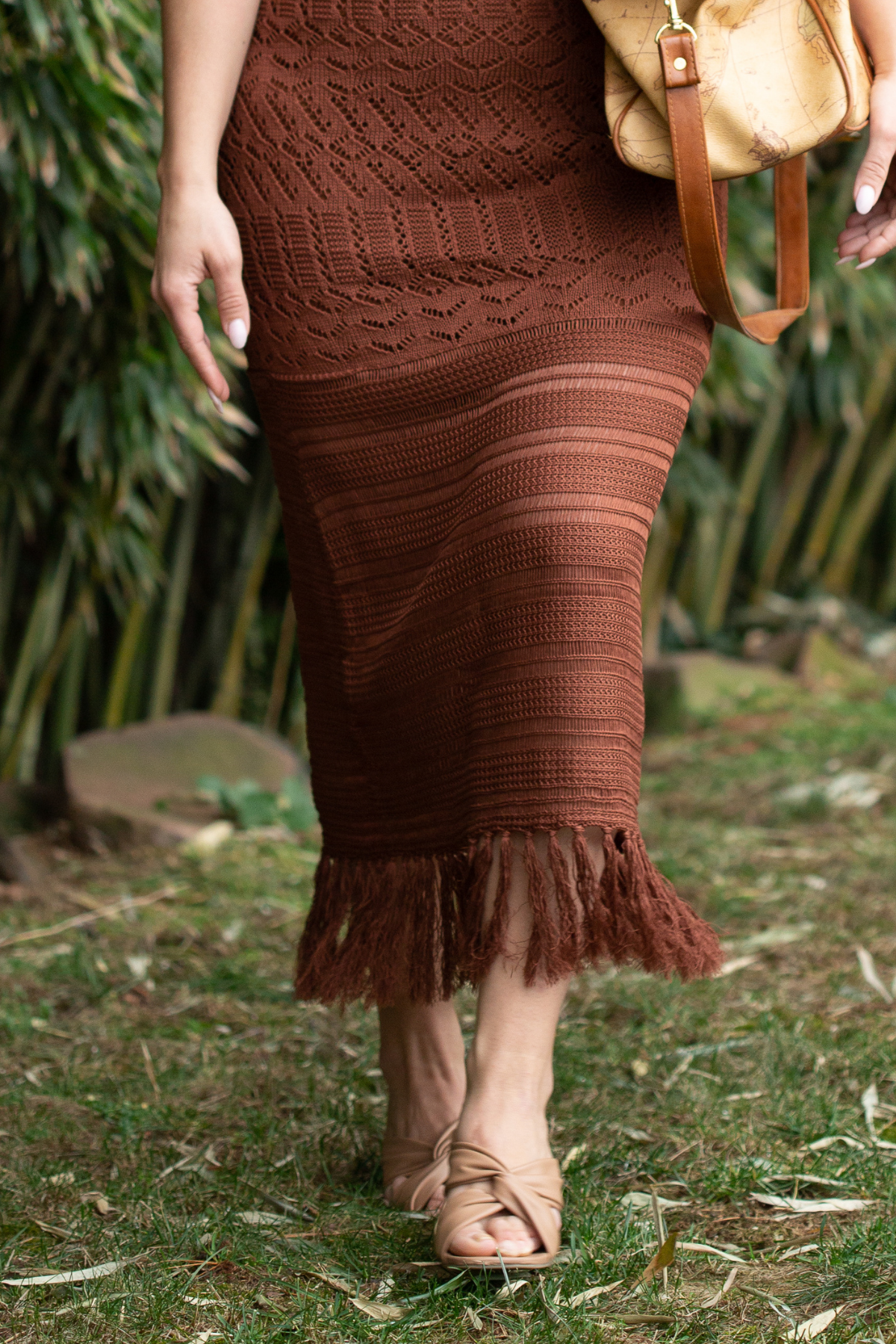 Terra Cotta Crochet Maxi Dress