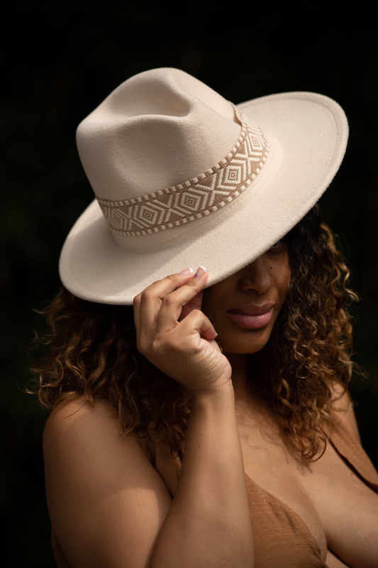 Ivory Tribal Belt Hat