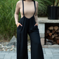 Black Suspender Overalls