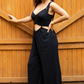 Black Suspender Overalls