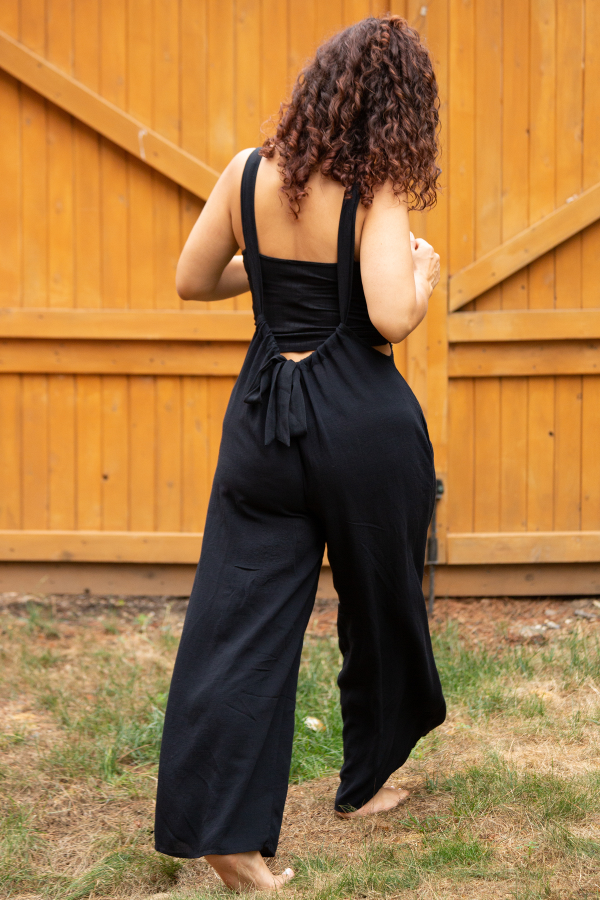 Black Suspender Overalls