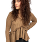 Mocha Ruffle Long Sleeve Top